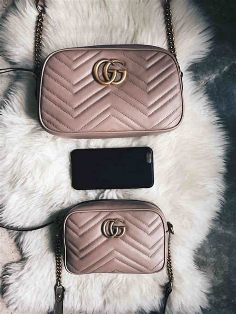 gucci marmont mini size comparison|authentic Gucci Marmont small bag.